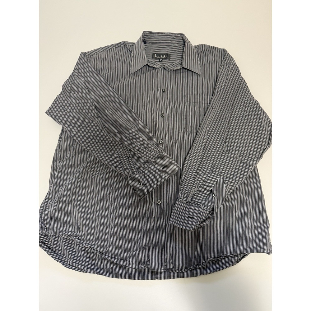 Nicole Miller New York Men's Long Sleeve Button Down Shirt 17. G37